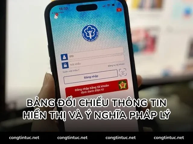 Bảng đối chiếu thông tin hiển thị và ý nghĩa pháp lý