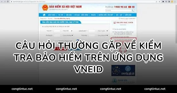 Câu hỏi thường gặp về kiểm tra bảo hiểm trên ứng dụng VNeID