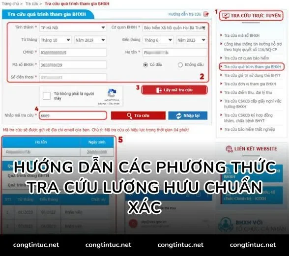 Hướng dẫn các phương thức tra cứu lương hưu chuẩn xác