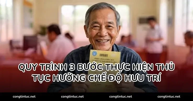 Quy trình 3 bước thực hiện Thủ tục hưởng chế độ hưu trí