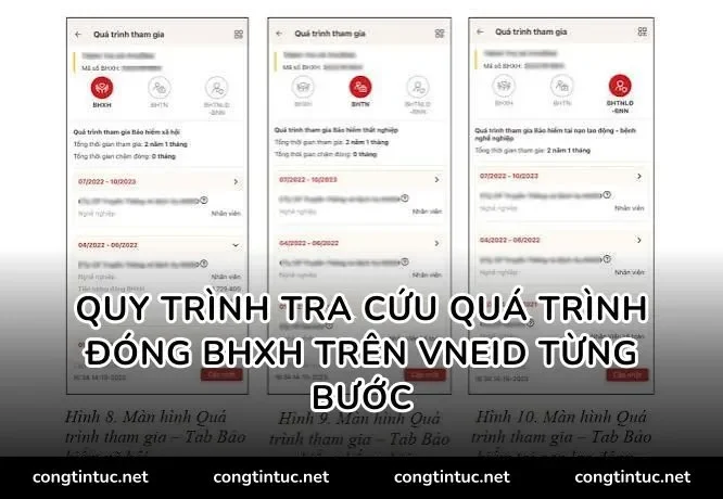 Quy trình tra cứu quá trình đóng BHXH trên VNeID từng bước