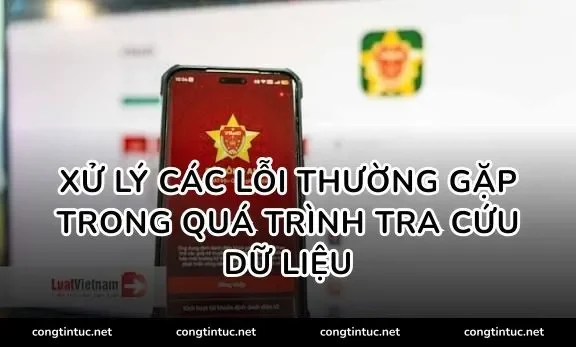 Xử lý các lỗi thường gặp trong quá trình tra cứu dữ liệu